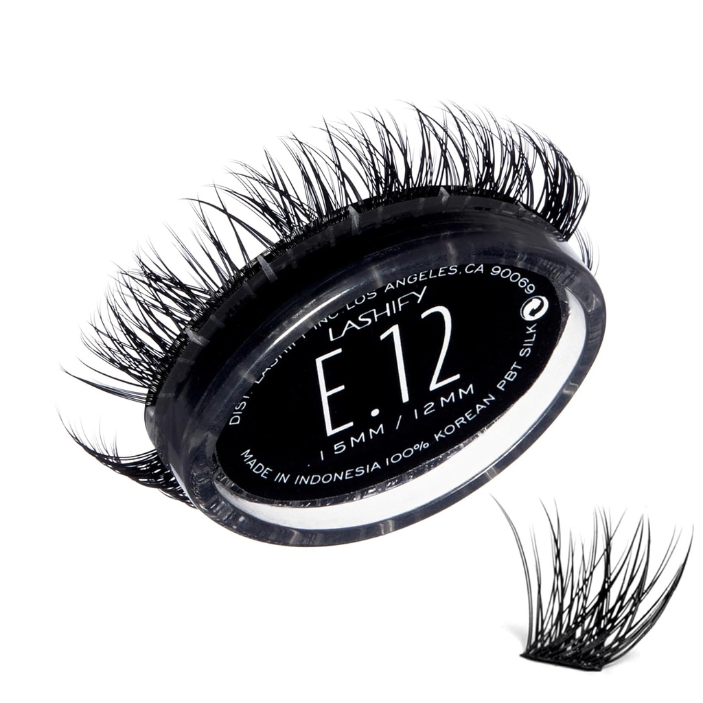 Lashify Extreme 12mm Gossamer DIY silmäripsilaajennukset täyttö, musta, helppo väärentää laseja lisätä hämmästyttävä määrä
