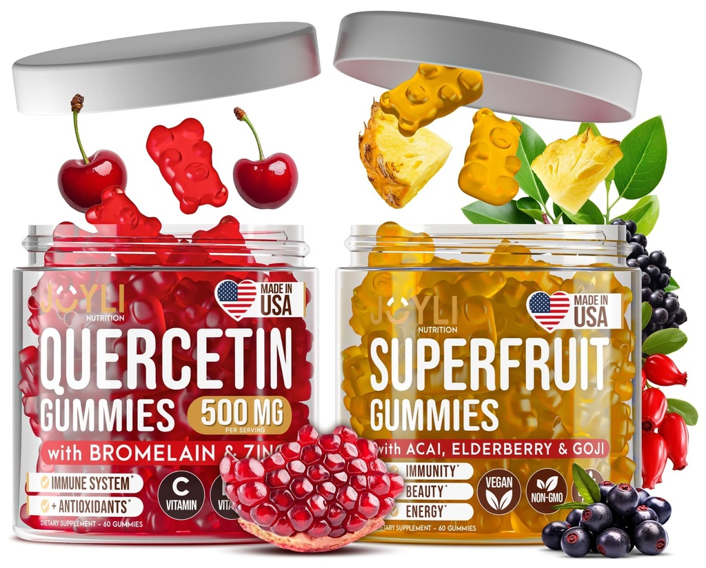 Joyli Quercetin & Superhedelmät Gummies Bundle ...