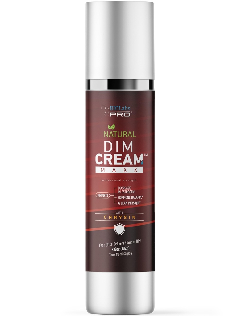 BIOLABS PRO Estrogen Blocker - Natural DIM Cream - Metabolize ylimääräinen estrogen - diindolyylimetaani Hormonitasapaino Tuki Uutinen DIM täydentää miesten tai naisten - 3.6oz