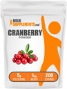 BulkSupplements.com Cranberry Powder - Cranberry Supplements for Women & Men, Air Dried Cranberries - Unsweetened & Gluten Free, 5g per Servering, 1kg (2,2 lbs) (Pack of 1)