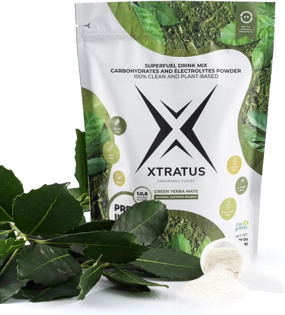 Vihreä Mate (kofeiini) - Urheilu energiaa Juo hiilihydraatteja ja Elektrolyyttejä. Kofeiinin luonnollinen lähde. Pre ja intra Training 100% Natural. 35,27Oz.