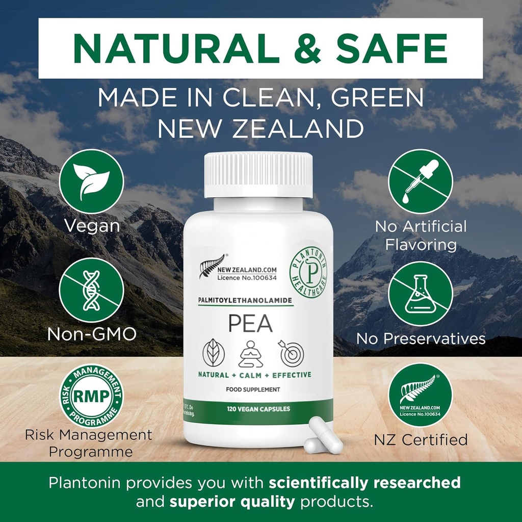 Palmitoyylietanoliamidi Pea Supplement 600mg - Micronized Pea Lisäravinteet 99% - 2 kuukautta Supply - Advanced Natural Support for Joint Comfort