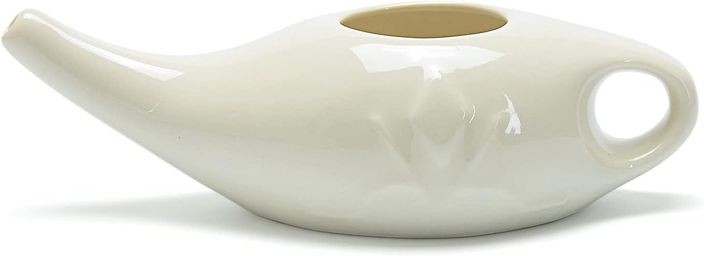 Keraaminen Neti Pot varten Nasal Sinus Cleansing Wash Kastelu Relief - Mikroaaltouuni ja astianpesukone turvallinen - Petite