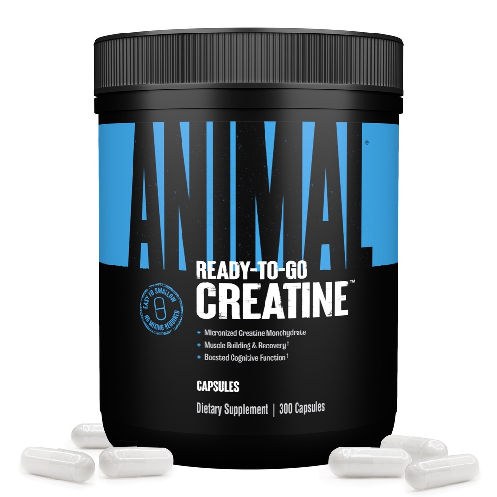 Eläinten Micronized Creatiini Monohydraatti kapselit - 300 kapselia, 2500 mg per tarjoilu tukemaan lihasten kasvua, kestävyyttä, ATP tuotanto, kognitiivinen toiminto, vahvuus, toipuminen, ja viivästyminen lihasten väsymys
