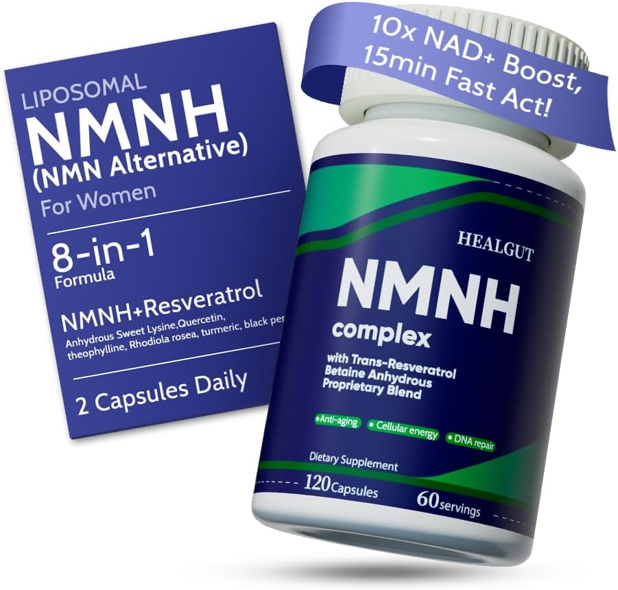 Liposomal NMNH täydentää naisten energia: NMN Vaihtoehtoinen + Trans-Resveratrol + TMG ...