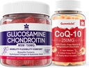 Sokeriton Glukosamiini Chondroitin MSM 120 Counts + CoQ10 250mg Täytetyt Gummies 60 Counts