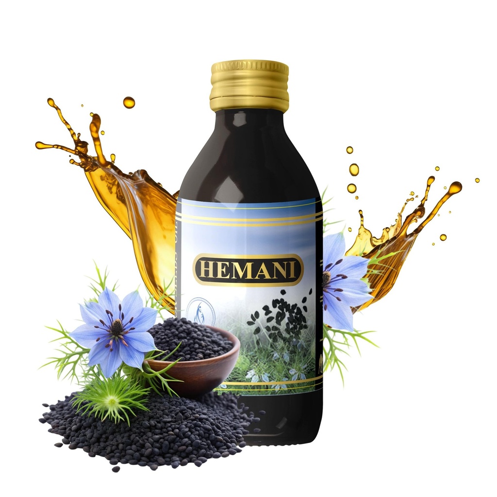 Hemani Black Seed Oil 60ml - Pure Premium Kylmäpainettu Nigella Sativa Black Cumin Oil for Dgestive Health, Immuniteettijärjestelmän tuki. Thymokinonin luonnollinen lähde