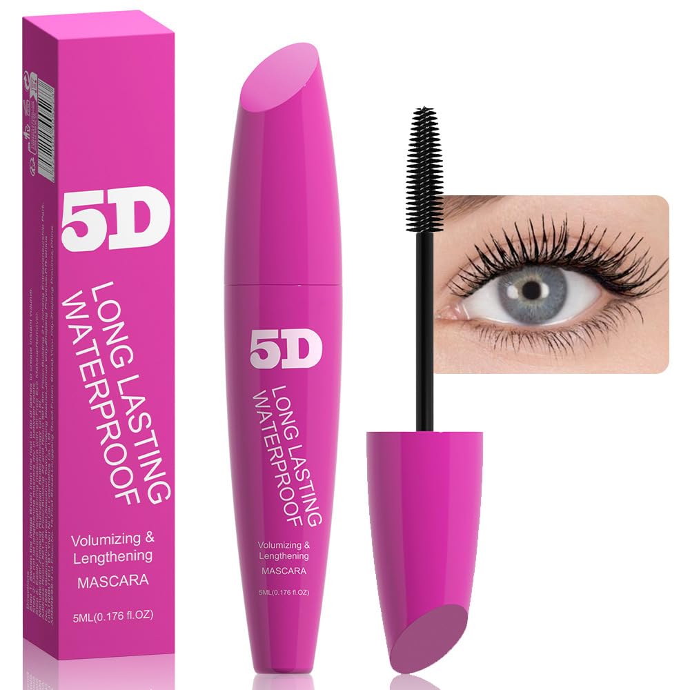 Musta Volumizing Curl Pitkäikäinen Mascara Smudge-Proof Intense Pituus Feathery Soft Full Lashes Vedenpitävä Ei Flaking Non Smudging Clumpping, Cruelty Free
