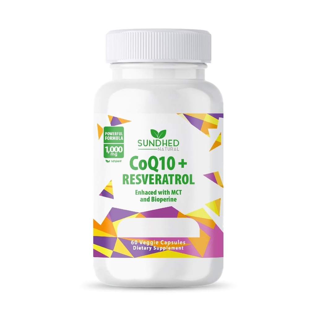 CoQ10 Tehokas antioksidantti (Capsules Coq10+Resveratrol)