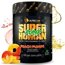 AAKKOSELLINEN LION Superhuman pumppu Esiharjoittelujauhe, Nootropic Coffeine & Stim Free Preworkout lisäravinteet, typpioksidin Booster, Lihassyöjä, energia & Focus (42 tarjoilua, persikkapumput maku)