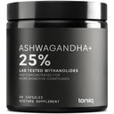Ashwagandha - Ultra High Potency 40:1 Extrakt med 25% Withanolides - Wild Harvested i Indien - Mycket koncentrerad och tredjepartslabb testad - 60 kapslar
