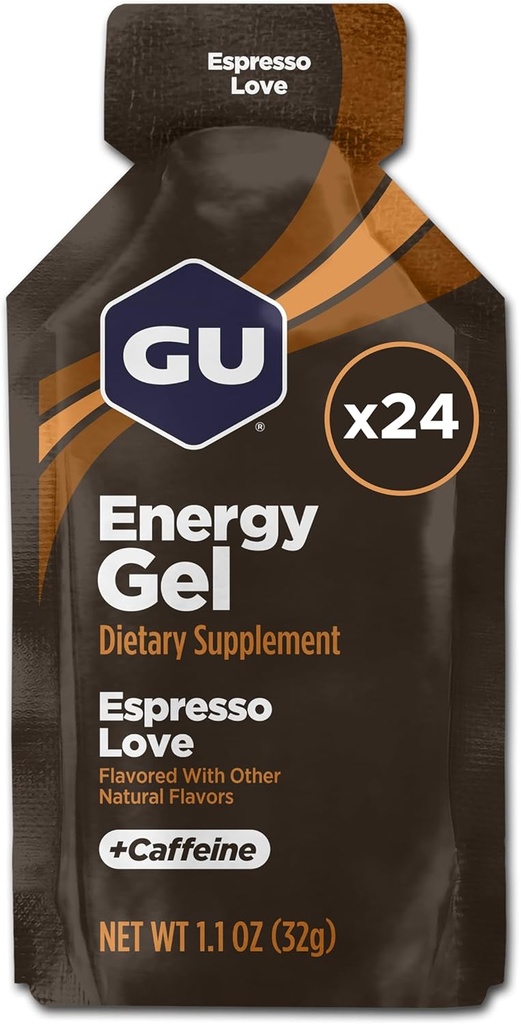 GU Energy Original Sports Nutrition Energy Gel, Espresso Love Espresso Love 24