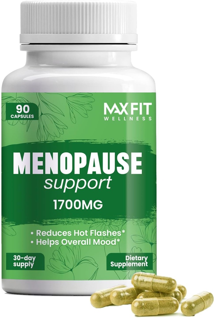 Vaihdevuodet lisäravinteet naisille - Natural Relief for Hot Flashs. Yöhikoilu, painon lasku ja kuumuuden vaihtelut - Hormonitasapaino & perimenopaussi tuki - vaihdevuodet kuuma Flash Relief naisille, 90 kapselia