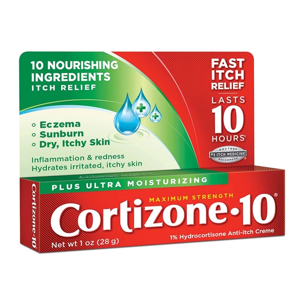 Cortizone-10 Anti-Itch Creme Plus Healing Moisturizers, Maximal Styrka, 1 uns.