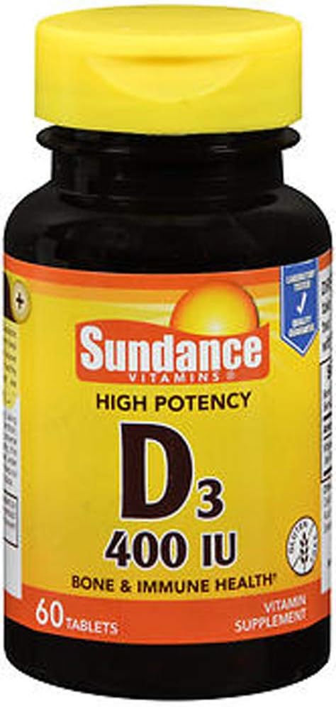 SunDance-vitamiinit D3 400 IU, 60 tablettia Jokainen (2)