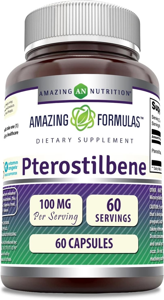Amazing Formula Pterostilbene Supplement ... 100 Mg per tarjoilu 60 kapselia...