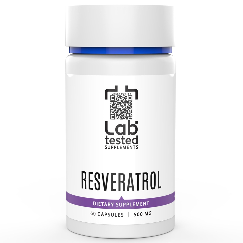 Trans-Resveratrol - 60 500mg kapselit - 3rd Party COA edellyttäen jokaisen erän# - Pure Resveratrol - Ei täyteaineita