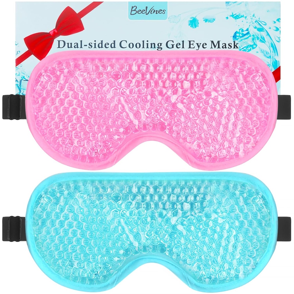 BeeVines Gel Eye Mask, 2 pakkaus jäähdyttävät jäämaskit Puffy Eyes for Men & Women, kylmä ja lämmin compress post kirurgia, puffiness, Allergiat, Sinukset & Migreeni hoito