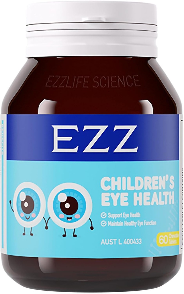 EZZ Lasten silmät terveys, Essential Eye Vitamiinit Lutein ja Zeaksantiini, lievittää näköväsymystä ja parantaa silmät, luonnollinen ja vapaa lisäaineita, 60 Helppo-Chew