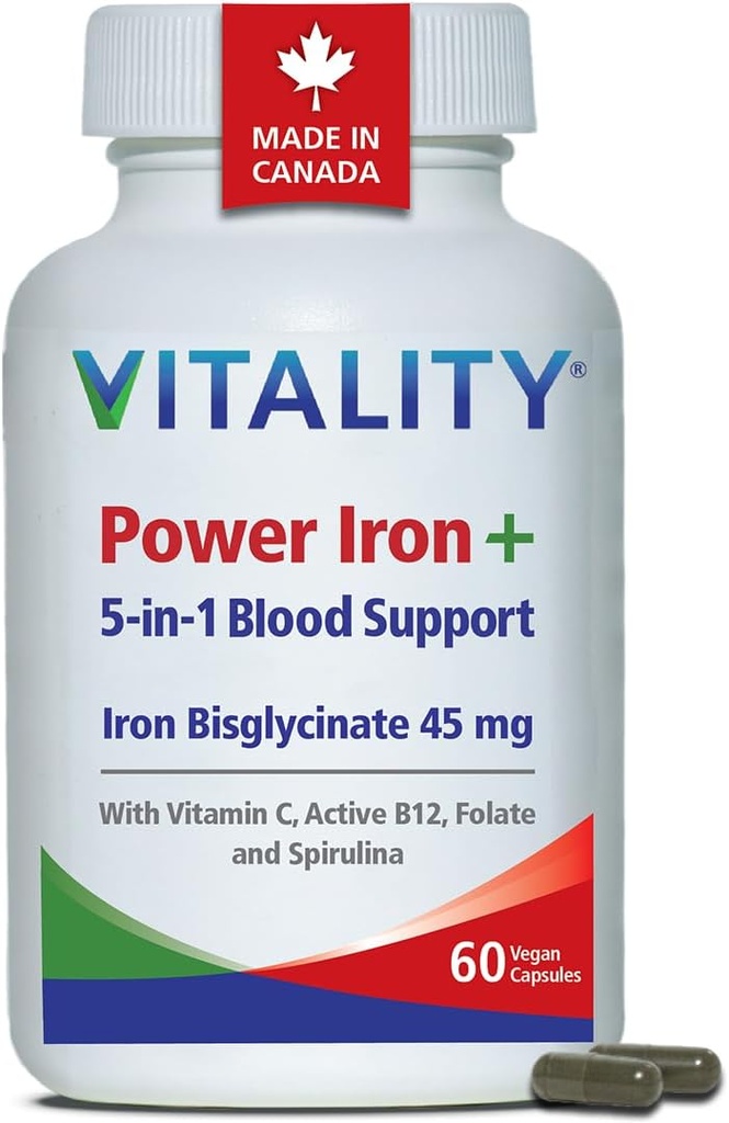 Vitality Power Iron och Spirulina, 60 CT