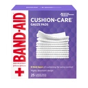 Band-Aid Brand Absorbent Cushion Care Sterile Square Gauze Pads for First Aid Protection of Minor Cuts, Scrapes &Burns, Non-Adressive, Haavojen hoito pukeutuminen pads, Suuri, 4 x 4 in, 25 t