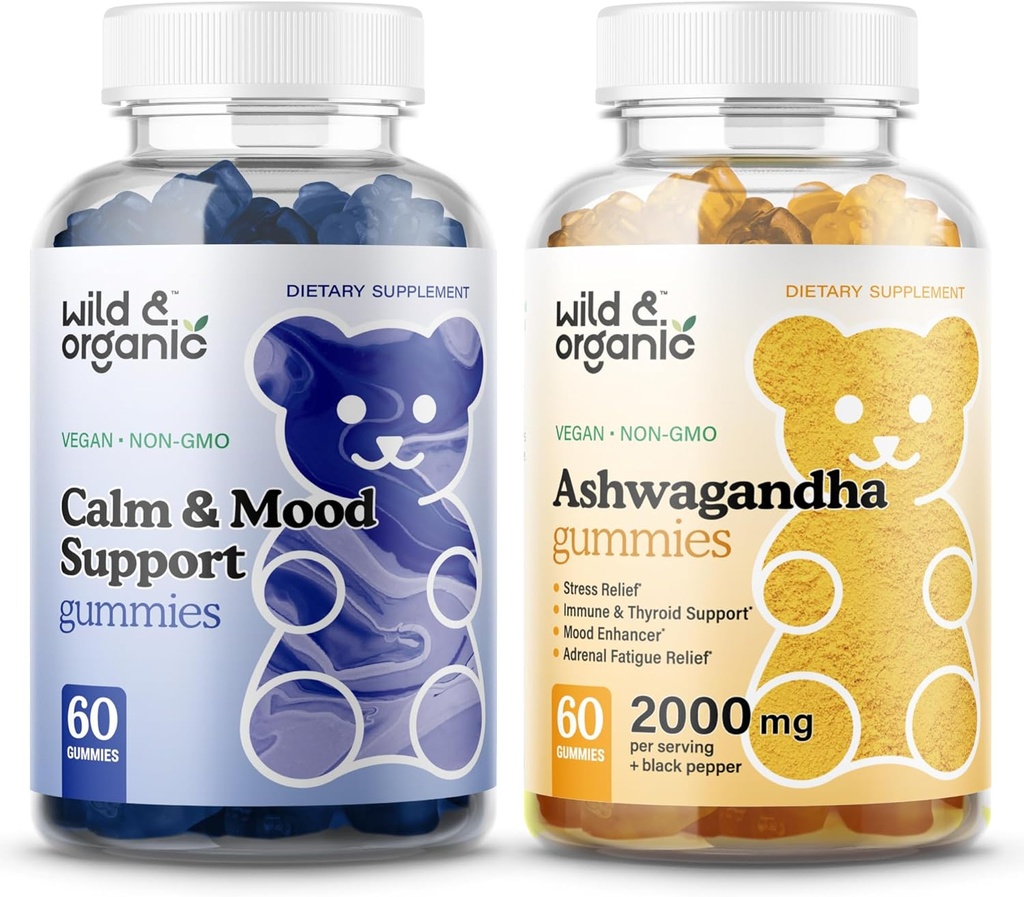 Wild & Organic Rauhallinen & Mieliala Gummies & Ashwagandha Gummies