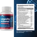 Zenith Labs Longevity Activator Anti-Aging Supplement Ravintolisä, luonnollinen antioksidantteja Resveratrol - tukee immuunitoiminto ja terve muisti, 3 Pack