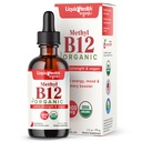 LIQUIDHEALTH USDA Organic Methyl Vitamiini B12 Metyylikobalamiini Liquid Drops kanssa Tart Cherry Juice - Boost Energy, Immuuni tuki, parantaa muistia ja keskittyminen - USA Valmistettu, Vegan, ei-GMO (2 oz)