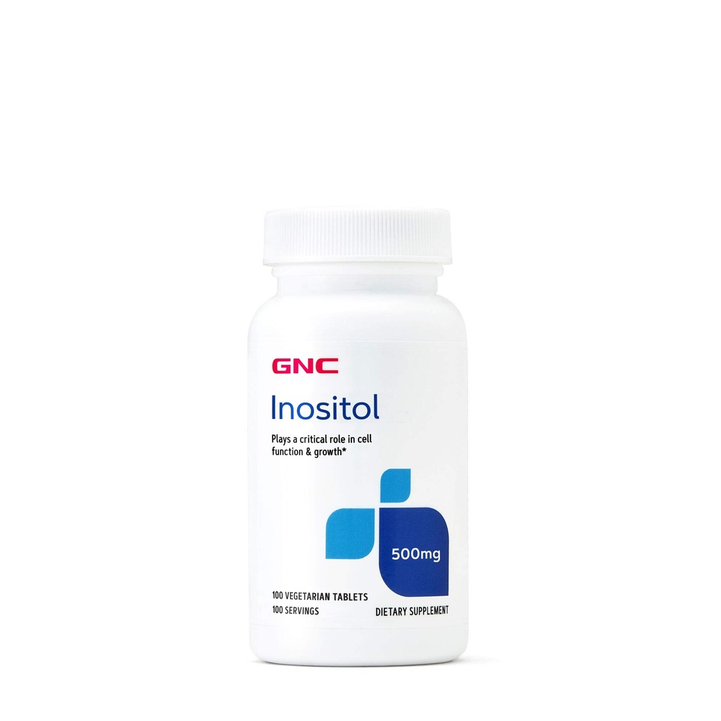 GNC Inositol 500 mg täydentää, tukee solujen toimintaa ja kasvua, 100 palvelinta