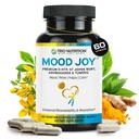 Trio Mood Joy | Premium 5-HTP, St Johns Wort, Ashwagandha & Turmeric | Ashwagandha kapslar för att främja naturlig lugn och avslappnad humör | Mood Support Supplement | 60 Day Supply