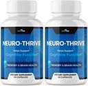 VIVE MD Neuro Thrive Brain Supplement - Virallinen Formula - Neuro Thrive PQQ, Neuro Thrive for Extra Strength Ginkgo Biloba Extract, Siperian Ginseng Extract (2 pakkaus)
