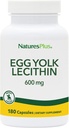 NaturesPlus Egg Yolk Lesithin - 600 mg, 180 kapselia - soijaton, gluteeniton - 90 tarjoilua