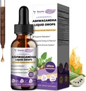 Totaria Liposomal Ashwagandha Liquid Drops, Ultra Strength Ashwa Root Extract Supplement med Shilajit, Ginseng, Magnesium, Soursop, L-Theanine, 60ml