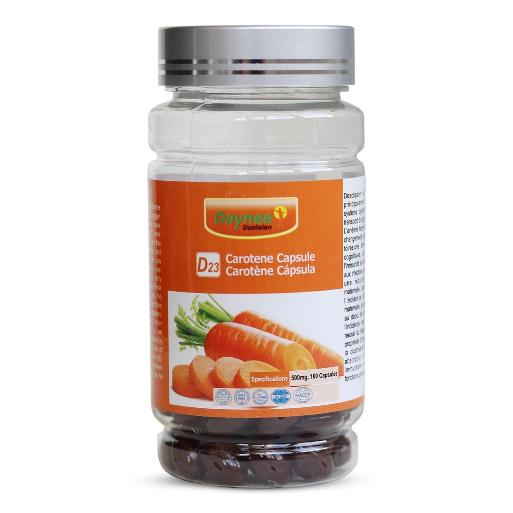 AIHIYO Karoteeni Pehmeä kapseli, 500 mg Beta- karoteeni täydentää, tukea terve iho ja silmät, 100