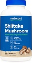 Nutricost Organic Shiitake Mushroom Capsules 1000mg, 90 Servings - CCOF Certified Made with Organic, Kasvissyöjä, Gluteeniton, 500 mg per kapseli, 180 kapselia