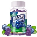 Kreatiini Monohydraatti Gummies Complex miesten & naisten - Advanced Formula W/L-Tauriinia + B12-vitamiinia, sokeriton purutabletti,90 Mustikka Gummies