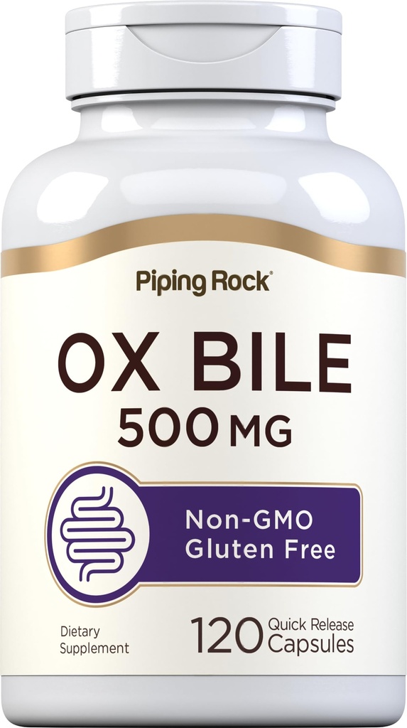 Piping Rock Ox Bile Supplement 500 mg ... 120 kapselia...