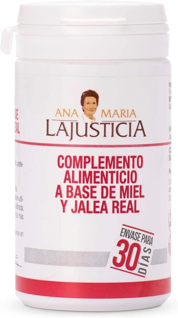 ANA MARIA LAJSTICIA - Royal Jelly with Honey - Food Supplement - 135g - Dairy and Gluten Free. Kasvissyöjä Friendly Täydellinen edistää Verisuonisto terveyttä.