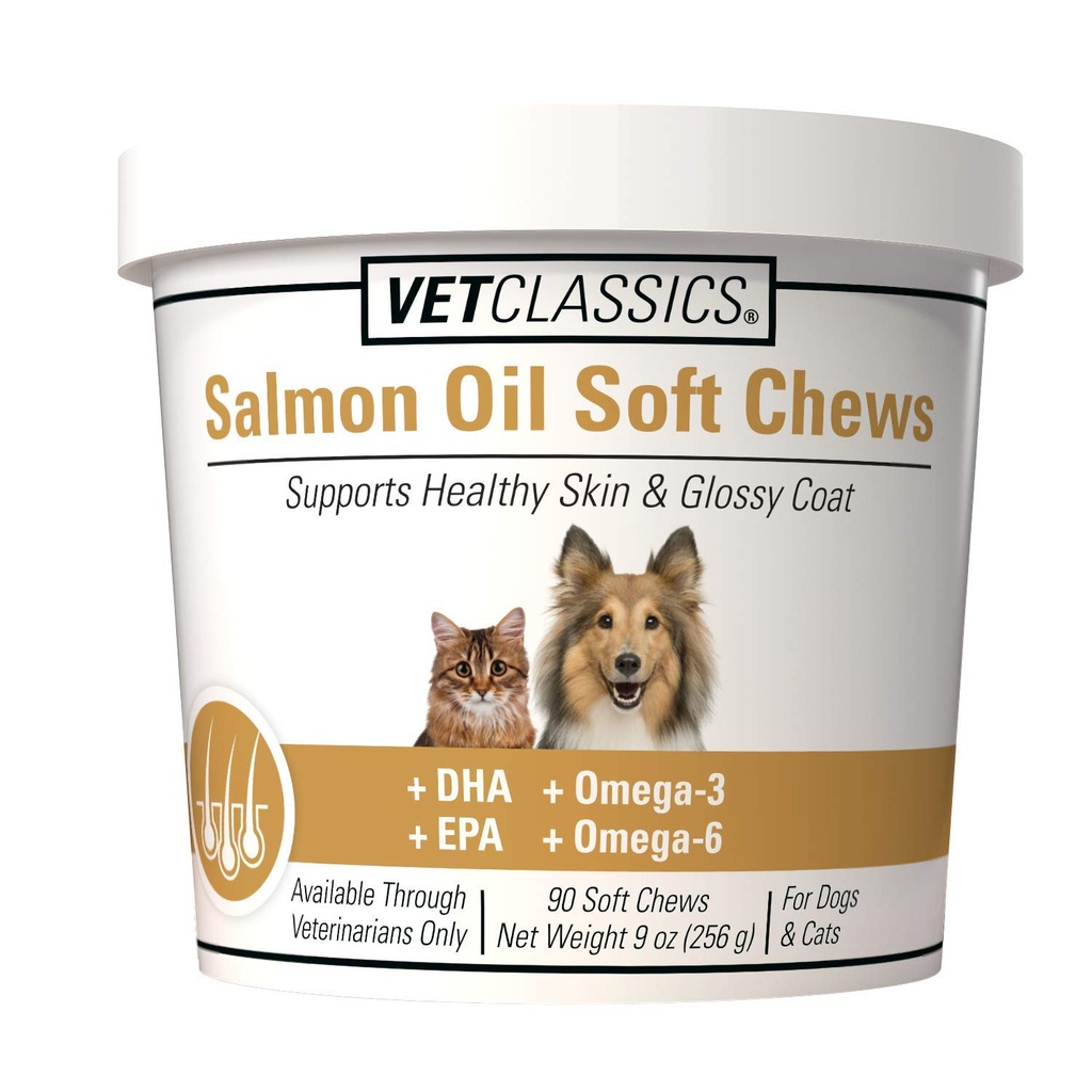 Vet Classics Salmon Oil Lemmikki täydentää terveelle iholle, kiiltävät takit . Koiran takin täydentää, Cat ihon täydentää . Sisältää Omega-3, 6, 9, lähde DHA, EPA ...