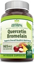 Herbal Secrets Quercetin 800 mg ja bromelain 165 mg, kasviskapselien täydennysosa ...