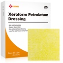 Carbou Medical Xeroform Petrolatum Dressing 2 "x2", 25 Individual Pack, Non-Adherent Gauze Pads, Soft Fine Mesh Gauze Patch för Wound Care, Burns, Lacerations, Skin Grafts & Surgical Incisioner