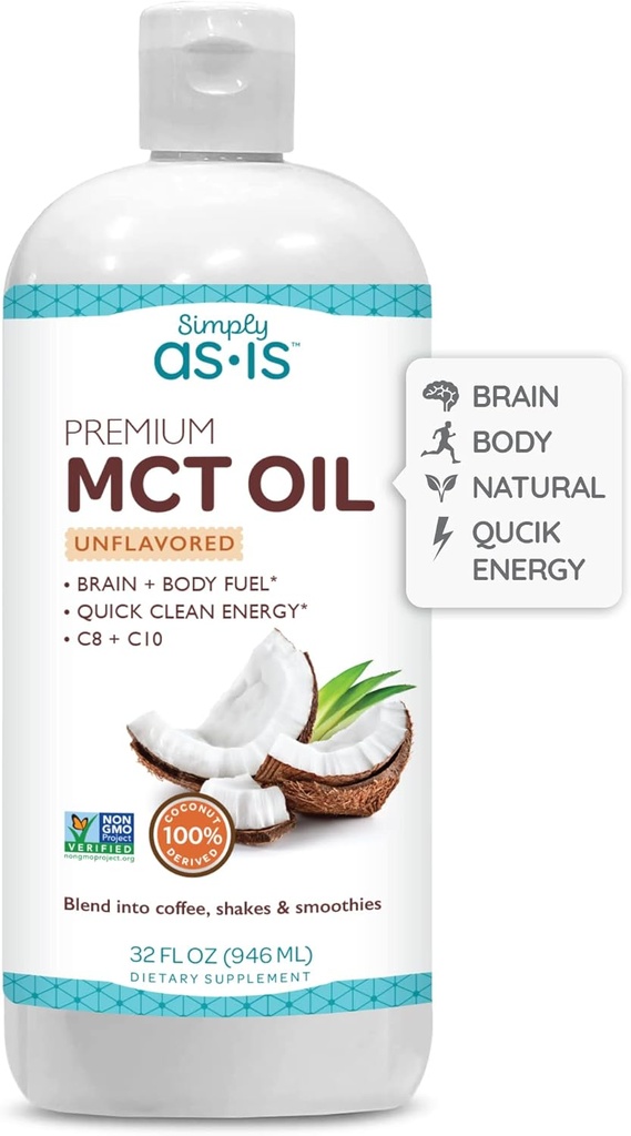AS-IS Yksinkertaisesti Premium MCT öljy C8 & C10 