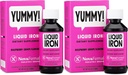 NovaFerrum Pediatric Drops Liquid Iron Supplement for Infants and Toddlers 4 fl oz (120 ml) - Vadelma Rypäle-pakkaus 2