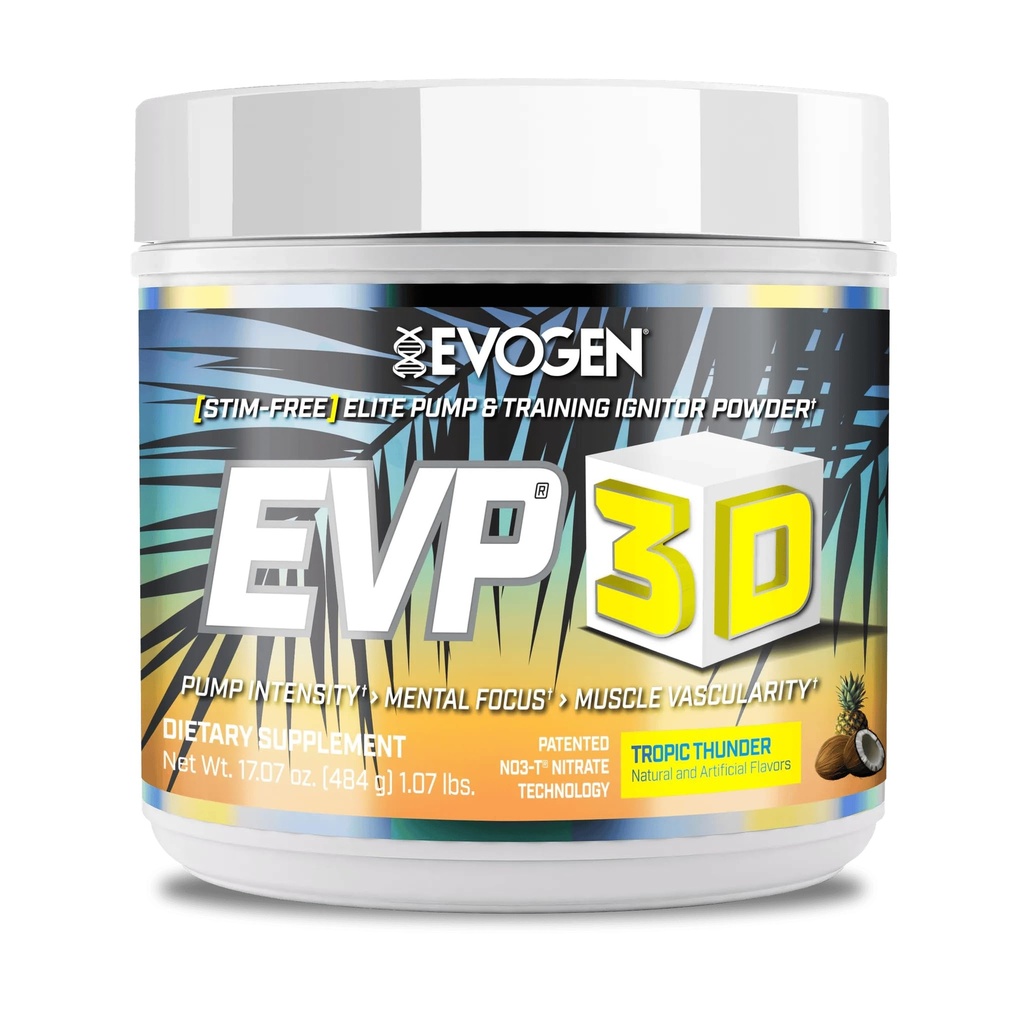 Evogen EVP 3D - Stim Free Pre Treenout Powder for Men & Women 