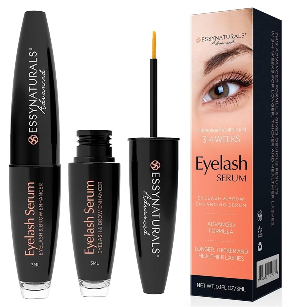 Essynaturals Premium Eyelash Growth Serum för längre, fullare, tjockare ögonfransar