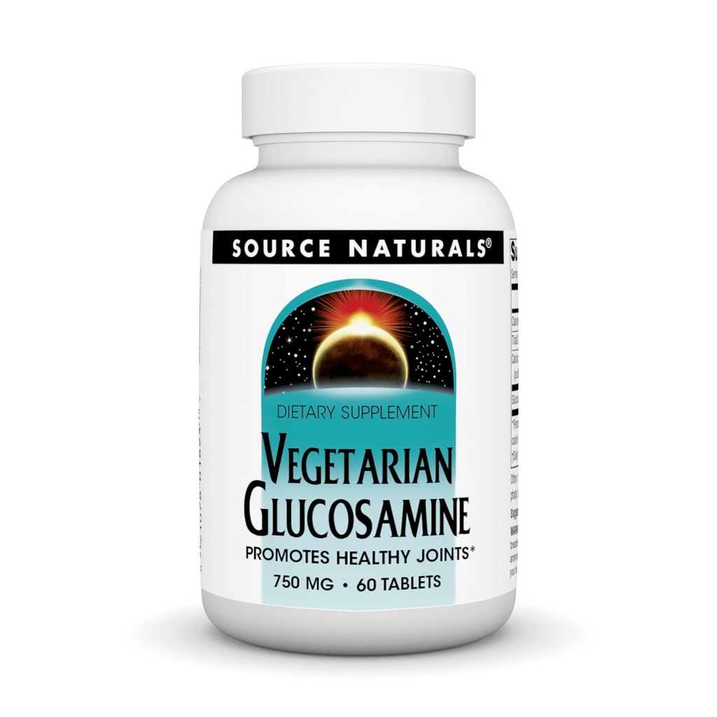 Source Naturals Kasvisruoka Glukosamiini, edistää terveellisiä niveliä*, 750 mg - 60 tablettia
