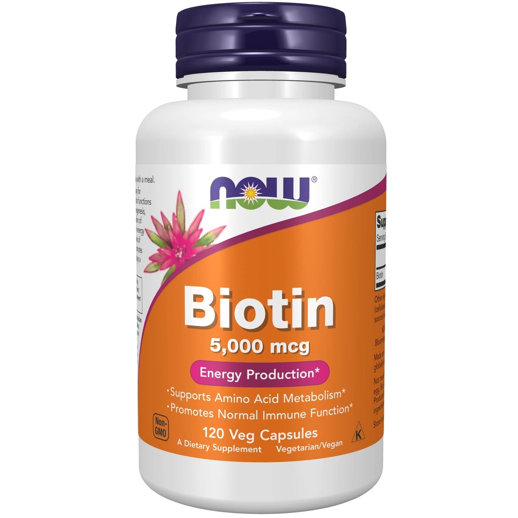 Nu livsmedel Biotin 5000 mcg kapslar, 120 greve