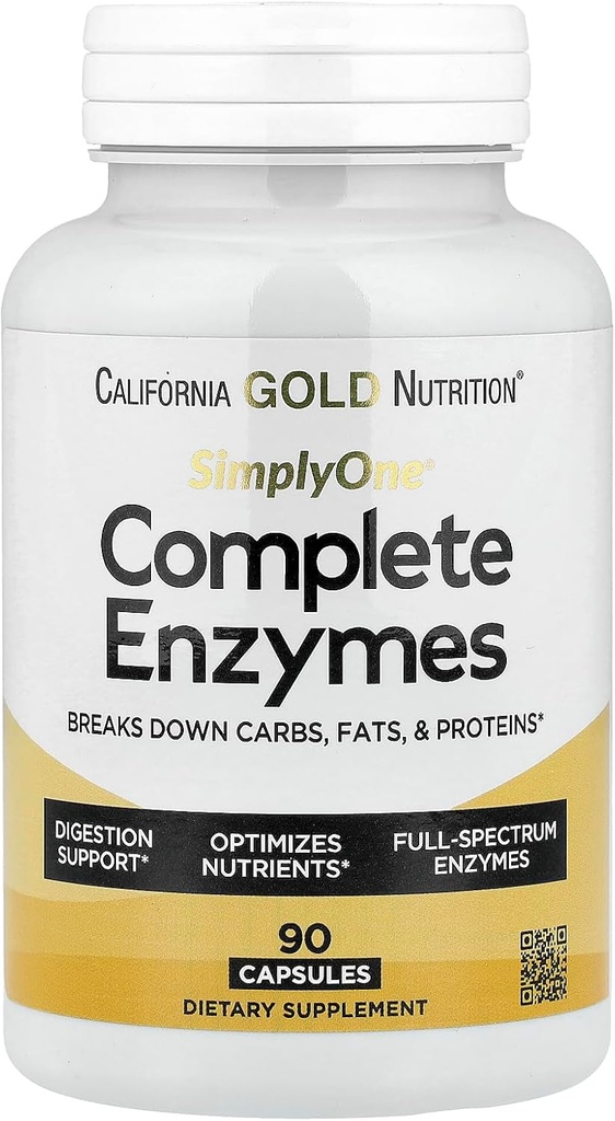 SuperNutrition Yksinkertaisesti yksi täydellinen Enzyme Spectrum, Digestion Support, Pakkaus Toukokuu Vary, 90 Count, 10033739001243