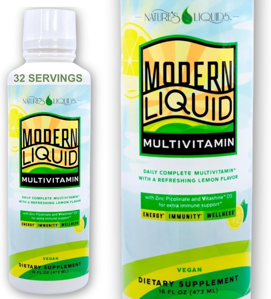 Nature's Liquids - Moderni nestemäinen monivitamiini naisille ja miehille Vegan ...
