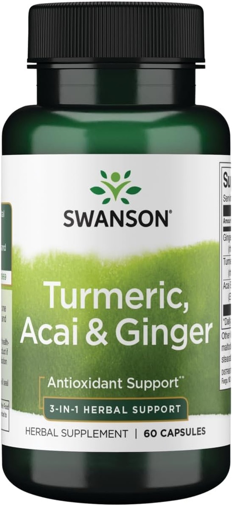 Swanson Full Spectrum Turmeric Acai & Ginger 60 kapselia